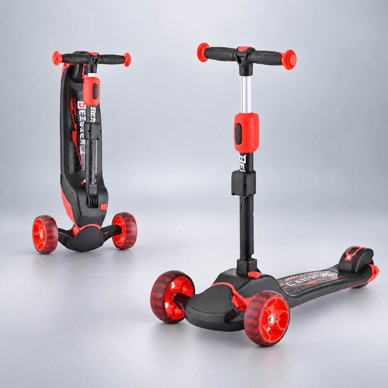 Kids scooter model 1002 in black and red