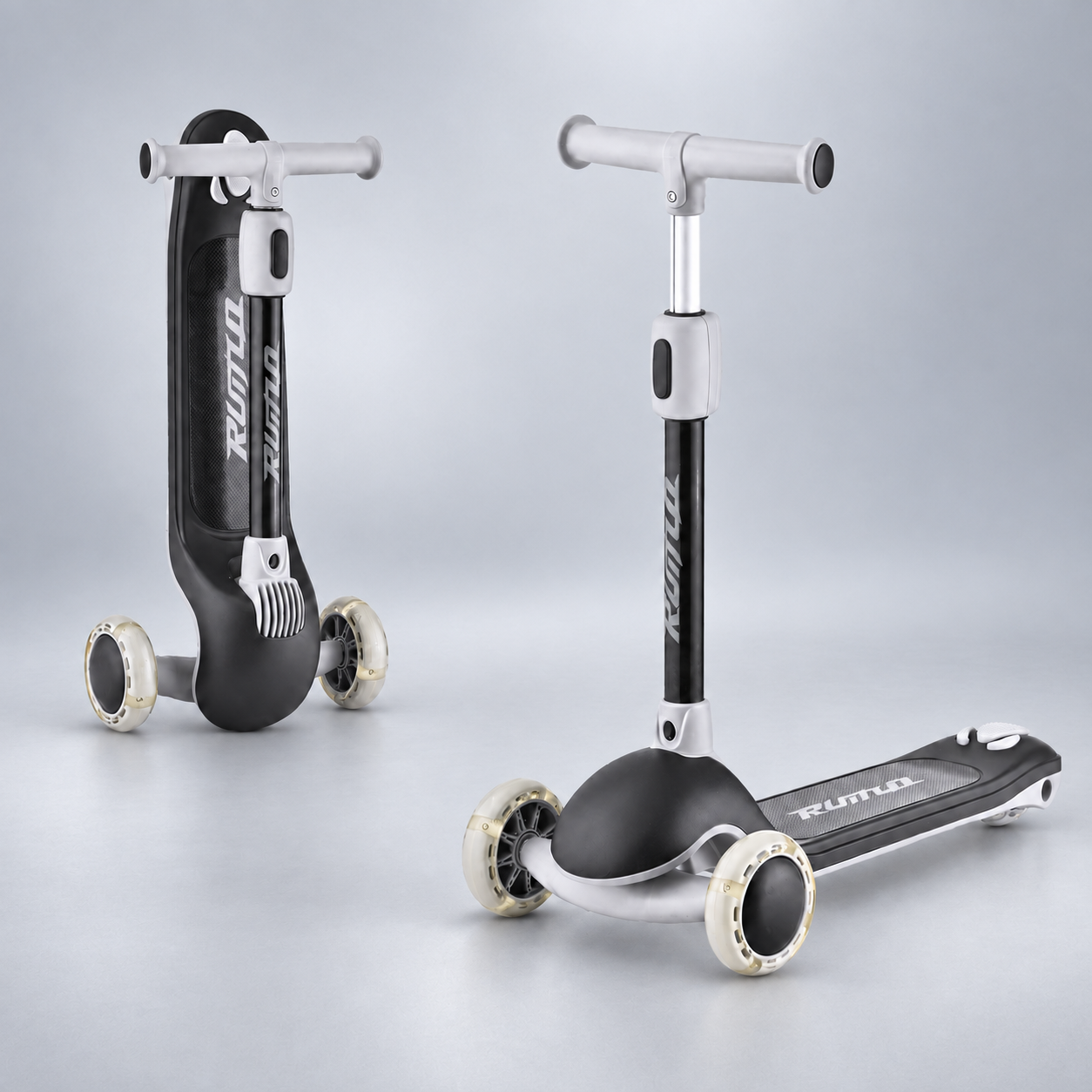 Kids scooter model 1006 in black and white