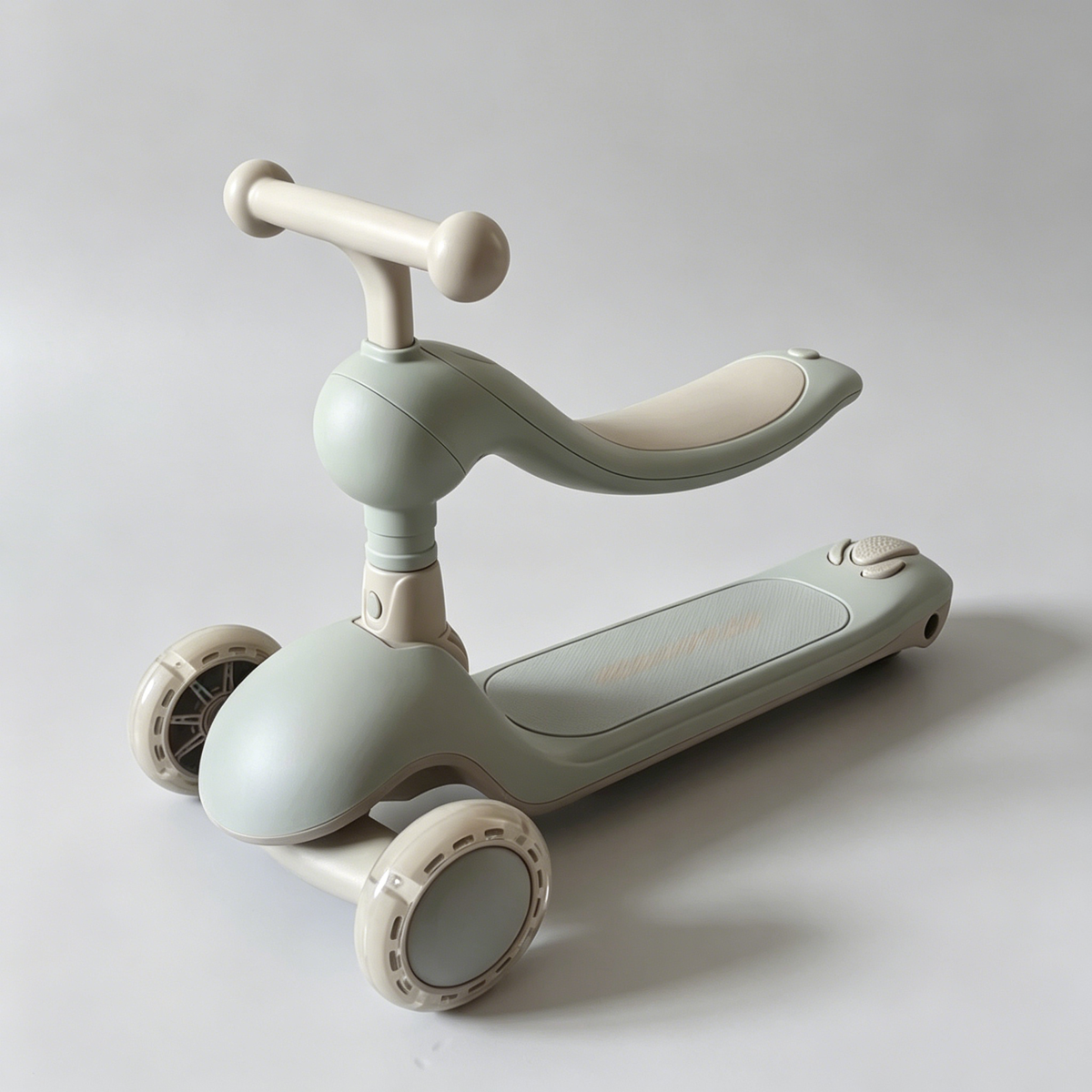 Light green seat mode kids scooter